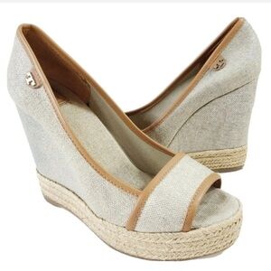 TORY BURCH Majorca Espadrille Wedge Size 8